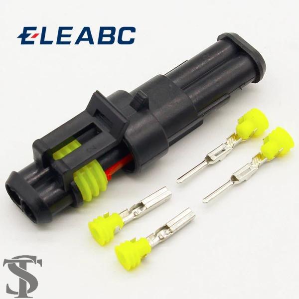 並行輸入品 10 セットキット 2 ピンウェイ AMP スーパーシール防水電線コネクタプラグ