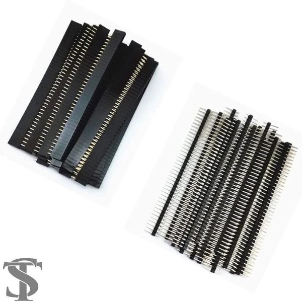 並行輸入品 20個10ペア2.54MMオスメスピンコネクタ ARDUINOシールド40ピン単列分離P...