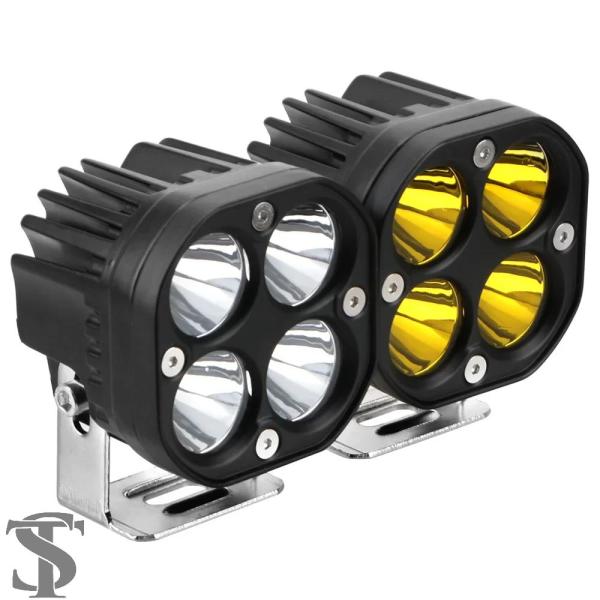 並行輸入品 3 インチ LED ワークライトバー 12 V 24 V 車用イエローフォグランプ 4 ...