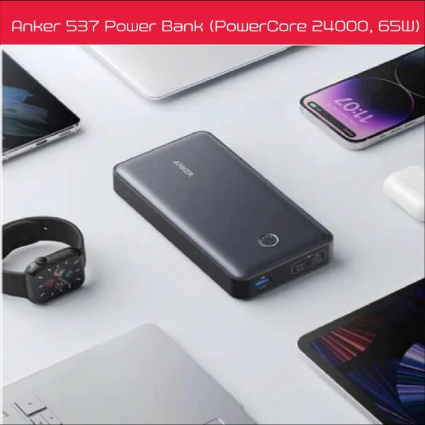 Anker 537 Power Bank (PowerCore 24000, 65W) パソコン対応...