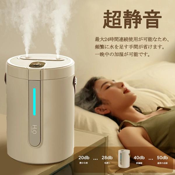 2025最新モデル 加湿器 大容量 2.5L 卓上 超音波式 卓上加湿器 かしつき ライト おしゃれ...