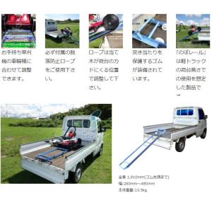 アイディア農機具 法面草刈機用 軽トラ用昇降レ...の詳細画像2