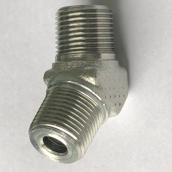 PL45アダプタ（PT45°エルボ）PL45-08 R1/2×R1/2　炭素鋼　高圧配管継手　ねじ込...