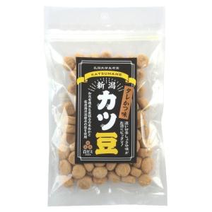 新潟カツ豆 （130ｇ）　新潟のB級グルメ「タレカツ」味の豆菓子です。新潟県産有機米の米ぬかを約10％と佐渡海洋深層水塩を使用した地域資源活用の商品です。｜内山藤三郎商店