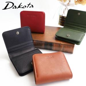 【dakotaレザートレー有＆無料ラッピング可】ダコタ 二つ折り財布 ラルゴ Dakota 0030591 小銭入れ付き コンパクト 日本製 本革 正規品 ギフト  akz015