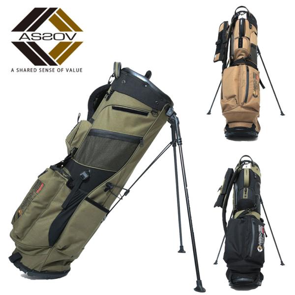 AS2OV GOLF アッソブゴルフ キャディーバッグ ゴルフシリーズ CORDURA FINE T...