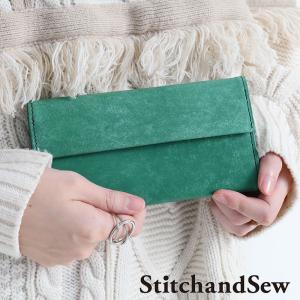 【セール】ステッチアンドソー 長財布 カウレザー フラップ StitchandSew Long Wallet vt104 バケッタレザー 本革 牛革 akz-ks