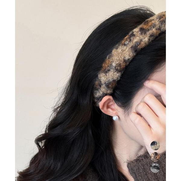 カチューシャ ふわふわ レオパード柄