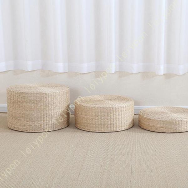 蒲草座布団 天然草マット 瞑想マット 座布団 座ぶとん 厚いクッション 手作り 瞑想用クッション ウ...