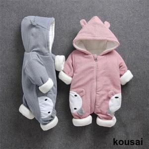 長袖 ロンパース 防寒着 つなぎ 秋冬 新生児 ...の商品画像