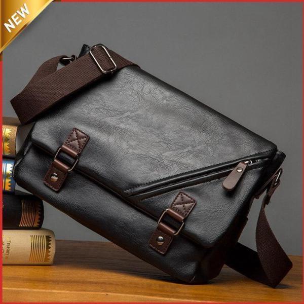 ショルダーバッグ メンズ ビジネスバッグ A4 革 PU レザー 斜めがけ 肩掛け 革鞄 ワンショル...