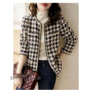 入学式 入園式 ママスーツ ツイード ジャケット コート ノーカラー レディース ツイード ショート...