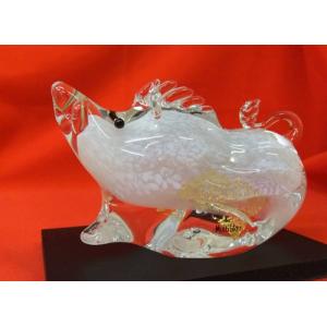 縁起物 干支戌 マルティグラス招福戊戌 玻璃 金運 開運 幸運 正月飾り