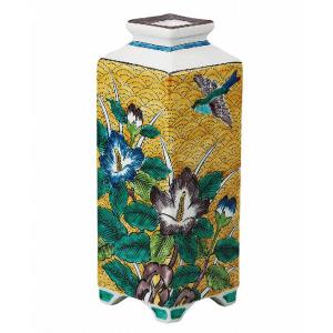 高岡銅器 銅製花瓶 鳳祥 小鳥 12号 美術工芸品 記念品 花活 : 日本もの