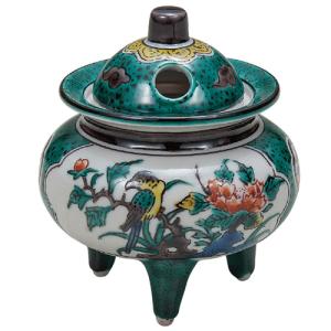 【Cao】九谷焼　佳春造　香炉　置き物 九谷焼 2.8号香炉 赤絵春秋文 林美佳里 /【Buyee】 Buyee