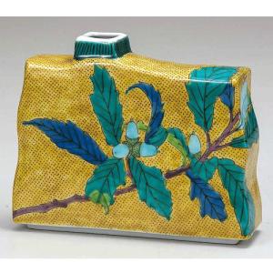 九谷焼 花瓶 8号花瓶・釉裏金箔山茶花 : 日本ものこと百貨 - 通販