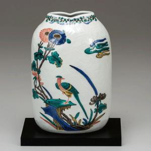 九谷焼 花瓶 8号花瓶・釉裏金箔山茶花 : 日本ものこと百貨 - 通販