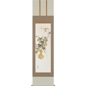 掛軸 日本の伝統と文化 掛軸 秋草（秋） 北沢利輝作 尺五立 床の間