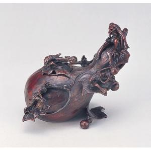 高岡銅器 香炉 龍足雲龍蓋香炉 銅製 美術工芸品 記念品 置物 : 日本