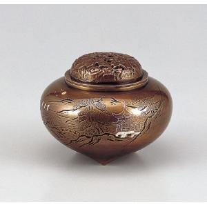 高岡銅器 香炉 三ナス香炉 銅製 美術工芸品 記念品 置物 : 日本もの