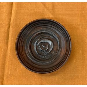 讃岐漆器 栃くりぬき漆塗り （茶托 雲 13.5cm）5枚セット 天然木 伝統
