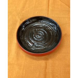 讃岐漆器 栃くりぬき漆塗り （茶托 雲 13.5cm）5枚セット 天然木 伝統