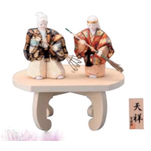 高砂人形 一位木 一刀彫 3寸 夫婦円満 長寿 縁起物 招福 結婚祝い