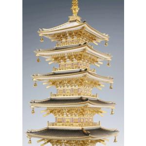 銀製置物 伝統工芸 純銀置物 五重塔 吉祥 商...の詳細画像1