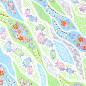 和紙　友禅和紙　手染友禅紙 （菊半裁判） No.43-8　折り紙　貼り絵　ちぎり絵　装飾