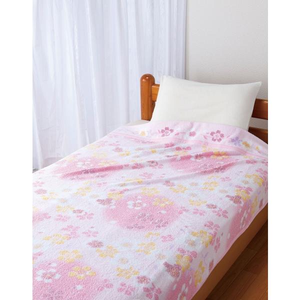 丈夫でふわふわ マイヤー タオルケット 花詩 シングルサイズ 送料無料