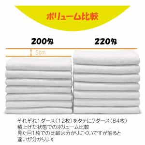白タオル フェイスタオル 220匁 12枚セッ...の詳細画像2