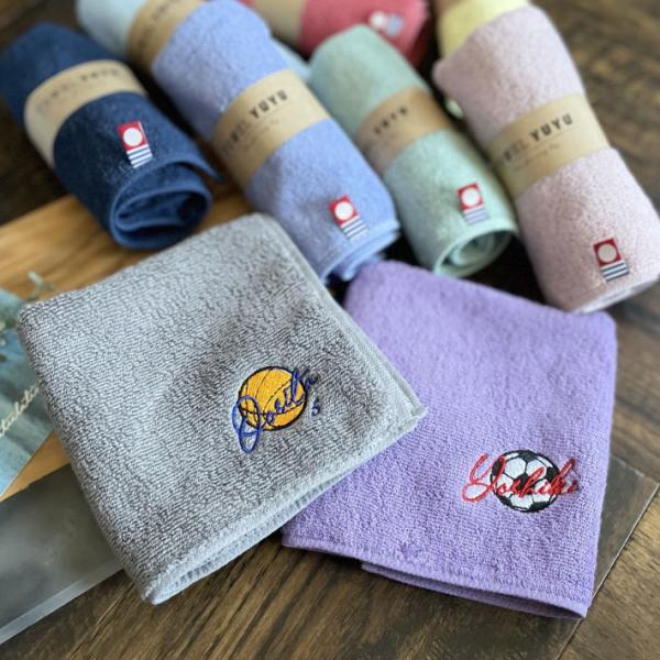 名入れ 無料 刺繍  今治  タオル ハンカチボール デザイン  オリム 今治 今治ハンカチ 今治タ...