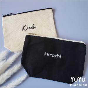 名入れ 刺繍 名前入りキャンバスポーチMネーム ...の商品画像