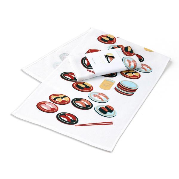 Ofurobi 回転寿司 手ぬぐいタオル（帯付） ギフト プレゼント お祝い 贈り物 タオル美術館 ...