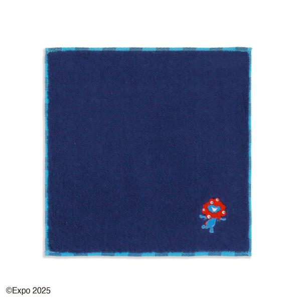 ミャクミャク タオルハンカチ 2025大阪・関西万博 チェック 名入れ 刺繍 ギフト 贈り物 お中元...