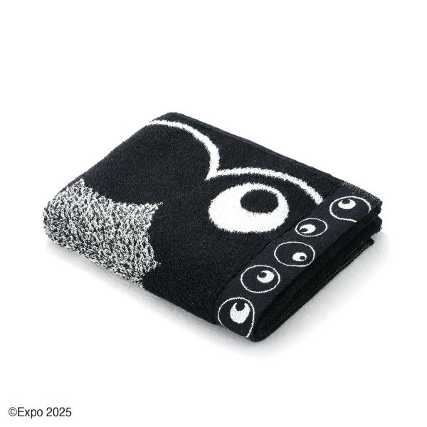 タオル 名入れ 刺繍 2025大阪・関西万博 モノクロミャクミャク4 フェイスタオル ギフト プレゼ...