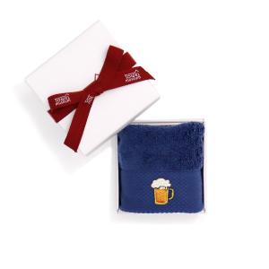 TMOC タオルハンカチ ビール バレンタイン刺繍入り 今治 日本製 名入れ 刺繍 プチギフト 贈り物 タオル美術館 プレゼント