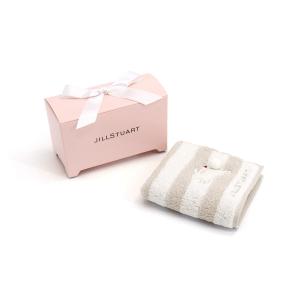 タオルハンカチ 名入れ 刺繍 JILLSTUART ジルスチュアート リボンBOX入り ホワイトバニ...