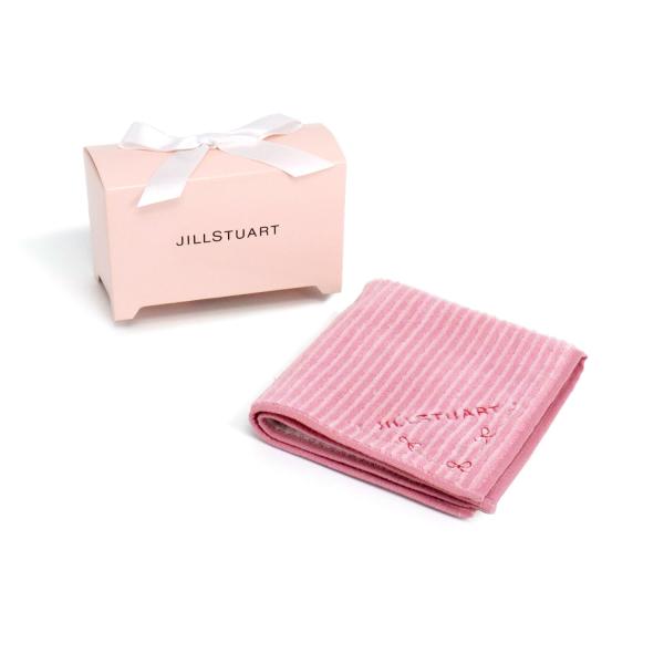 タオルハンカチ 名入れ 刺繍 JILLSTUART リボンBOX入り リボンストライプ ギフト タオ...