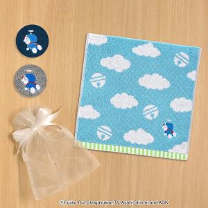 タオルハンカチ タオル 名入れ 刺繍 オーガンジー巾着入り MiRAi ドラえもん 雲 ギフト プレゼント お祝い 贈り物 タオル美術館 公式 記念品 父の日
