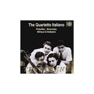 イタリア弦楽四重奏団 マリピエロ: 弦楽四重奏曲第4番、ミヨー: 弦楽四重奏曲第12番、ストラヴィン...