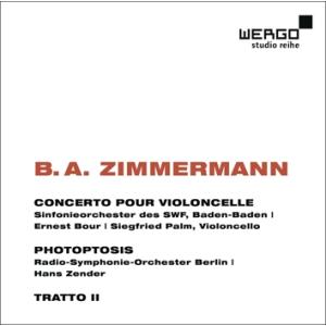 エルネスト ブール B.A.Zimmermann: Concerto pour Violoncelle, Photoptosis, Tratto II CD