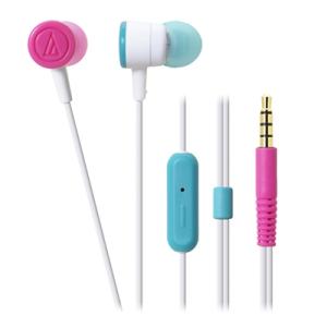 audio-technica スマートフォン用インナーイヤーヘッドホン ATH-CKL220iS W...