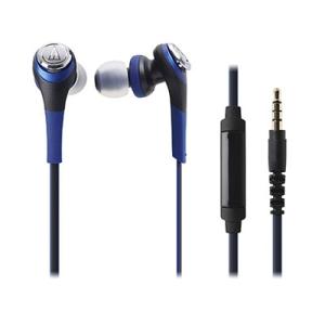 audio-technica SOLIDBASS スマートフォン用インナーイヤーヘッドホン ATH-CKS550iS/Blue Headphone/Earphone