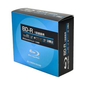 グリーンハウス BD-R 録画用 25GB 1-4倍速 10枚スリムケース Blank Media
