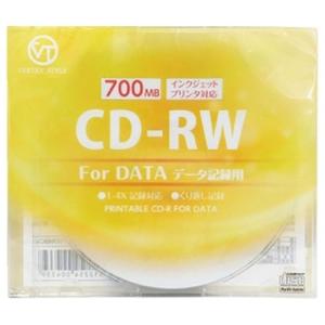 ヴァーテックス 1CDRWD.700MBCA  繰り返しCD-RW700MB 1-4倍速1枚インクジェットプリンタ対応 Blank Media