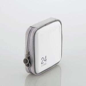 ELECOM CD/DVD用ファスナー付きケース セミハード 24枚収納/ホワイト Accessor...