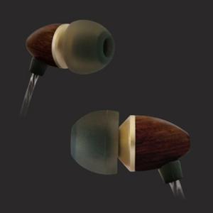 たのしいかいしゃ ハイレゾイヤホン WOOD ブラックブラウン Headphone/Earphone