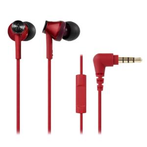 audio-technica スマートフォン用インナーイヤーヘッドホン ATH-CK350iS レッド Headphone/Earphone｜tower