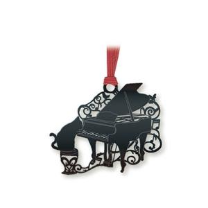 キャットブックマーク 猫とピアノ/ブラック Accessories